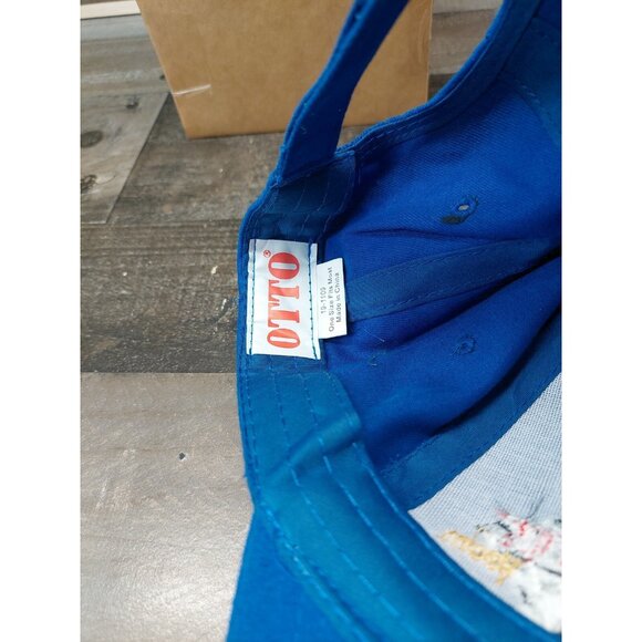 Centramatic Blue Adjustable Baseball Cap With Embroidered Logo & Racing Flag Des - Picture 7 of 7